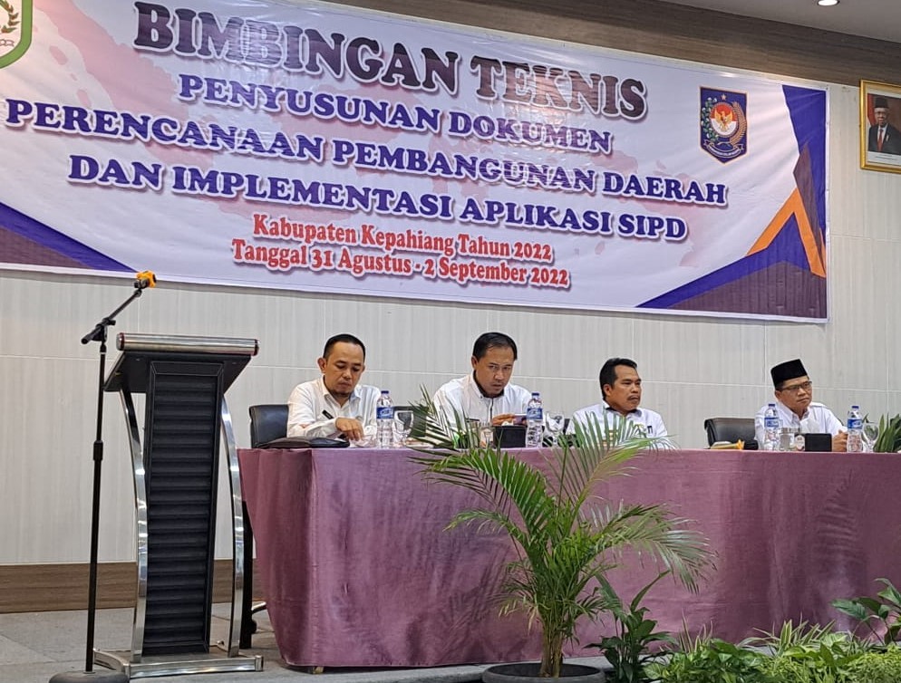 BIMTEK PENYUSUNAN DOKUMEN PERENCANAAN PEMBANGUNAN DAERAH DAN IMPLEMENTASI APLIKASI SIPD